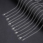 Topacket 24 Pack Necklace Chains Bulk,Silver Plated Snake Necklace Chains for Jewelry Making 20 Inches - color: Silver, size: 20inches