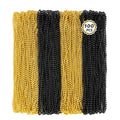 Huskein 100 PCS New Years Beads Bulk, 33" Mardi Gras Beads Necklaces, Congrats Grad Beads Necklaces, Blackgold Parade Supplies Graduations Party Beads Party Accessories Set Favors - color: Blackgold