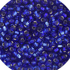 John Bead Czech Glass Seed Beads 6/0 Silver Lined Blue/Sapphire Mix 22Grams Beads for DIY Arts Crafts Jewelry Bracelets Necklaces Earrings Making