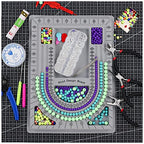 Bead Boards Jewelry Making Supplies for Adult Bead Tray Necklace Design Board Bead Bracelet Making Kit Jewelry Repair Kit Beading Supplies Beading Mat Jewelry Tools with Pliers