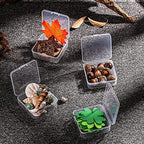 SATINIOR 12 Pack Clear Plastic Beads Storage Containers Box with Hinged Lid for Beads and More (2.75 x 2.75 x 0.67 Inch) - size: 2.75 x 2.75 x 0.67 Inch