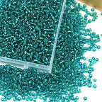 2100 Pcs Size 6/0 Glass Seed Beads, 4 mm Teal Small Mini Spacer Loose Pony Beads for Jewelry Making and DIY Crafts - color: Teal, size: Large