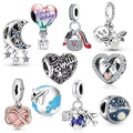 10 Pack Silver Charms,CZ Pendant Charms for Bracelets and Necklaces, DIY Jewelry Accessories,Jewelry Charm Set for Women Wife Gift.Birthday Gift - style: set16