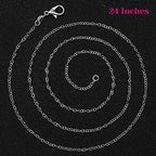 Necklace Chain Bulk for Jewelry Making, Cridoz 36 Pack Jewelry Chain Silver Plated Necklace Chains for Jewelry Making, 1.2 mm (24 Inches) - size: 24 Inches