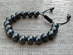 GAF TREASURES Grade A ++ Gemstone Round Bead Adjustable Bracelet 10mm, Genuine Crystal Bead Bracelet, Gift for Men & Women - color: Hematite