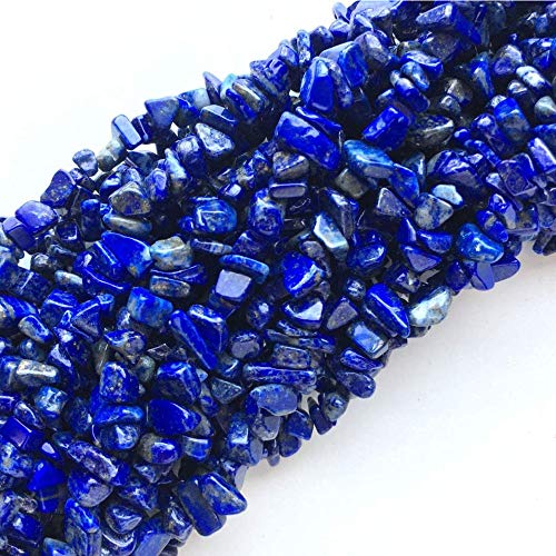 Genuine Lapis Lazuli Chips Gemstone Beads 5-8mm Irregular Shaped Crystal Chip Stone Loose Bead for Jewelry Making 1 Strand 32" - color: Lapis Lazuli