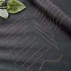 UNICRAFTALE 24pcs About 90mm Golden Ear Threads Hypoallergenic Stainless Steel Ear Threads Earring Threader with Loop for Jewelry Earring Making 0.8mm Pin - color: Golden, size: 90mm