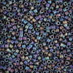 Miyuki Delica Seed Beads – Size 11/0 (1.6 mm), DB0871, Matte Opaque Gray AB, 7.2 g, Approx. 1440 Beads, Made in Japan - color: DB0871 - Matte Opaque Gray AB