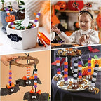 Looconi 1000 Pieces 6x9mm Black Orange Purple Acrylic Plastic Pony Beads for Halloween - color: Halloween1000