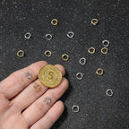 Molain 60Pcs Locking Jump Rings, OD 7.5mm ID 5mm Open End Connector Rings Split Jump Ring Open O Ring for DIY Crafts Jewelry Making Necklaces Bracelets Charms