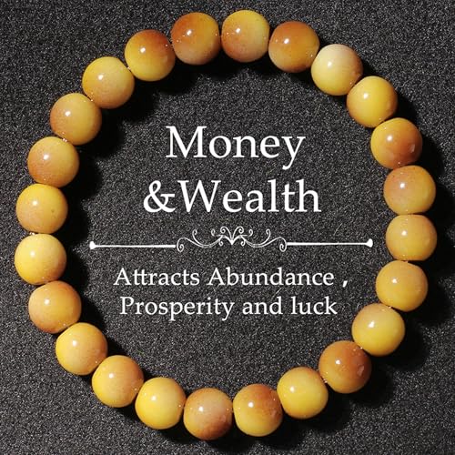 Handmade 8mm Beaded Bracelets For Men Protection Bracelet For Women Chakra Feng Shui Stretchy Handmade Lucky Money Stretchy Crystal Bracelets Best Gifts - color: Simulated Golden Tiger