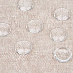 Craftdady 100Pcs Transparent Glass Cabochons 29.5-30mm Clear Glass Flat Back Dome Tile Half Round Covers for Photo Pendant Jewelry Making - color: Transparent Clear, size: 30mm Round