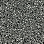 Czech 8/0 Glass Seed Beads 20 Grams 800 Pcs (Aluminium Silver) - color: Aluminium Silver
