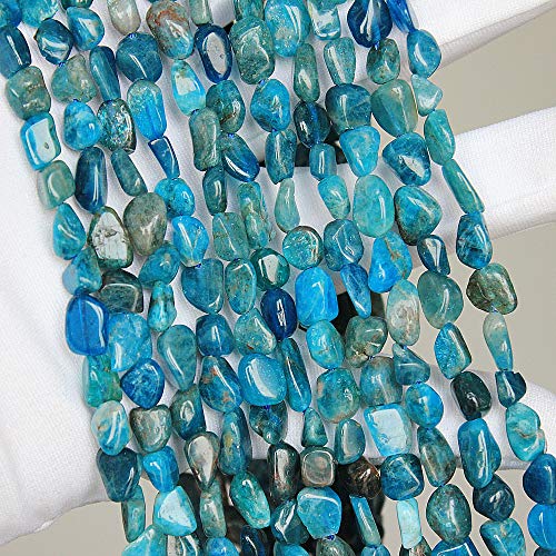 MJDCB Natural Irregular Shape Stone Beads 4-8mm Apatite Gemstone Energy Cured for Jewelry Making Bracelet Necklaces - color: Apatite