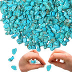 XIANNVXI Blue Turquoise, Beads Natural Chip Stone Beads 400Pcs Crystal Bead 5-8mm Irregular Healing Crystal Loose Rocks for DIY Jewelry Making - color: A-Blue Turquoise