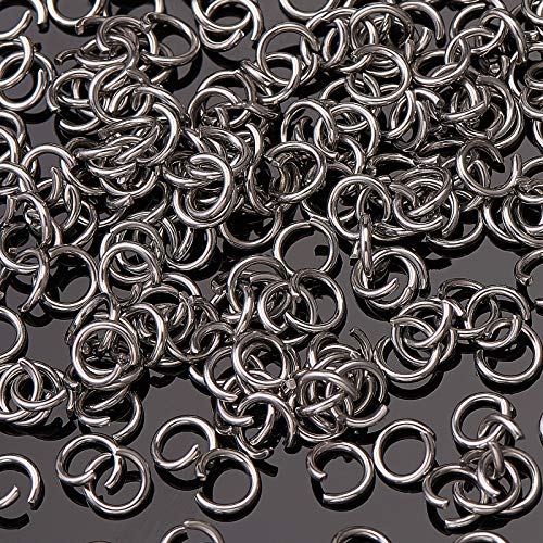 DanLingJewelry 1000 pcs 304 Stainless Steel 19 Gauge Open Jump Rings 6mm for Jewelry Making Connectors Jewelry Finding Stainless Steel Color - color: 1000 pcs - ф6mm δ 1mm