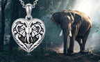 SOULMEET Personalized Silver Locket Necklace That Holds Pictures Photo Keep Someone Near to You, Memorial Custom Lockets Necklaces Letters Engraving for His Her - color: P-Elephant-Black, style: Locket Necklace Only