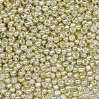 2000pcs Glass Seed Beads Bulk, 4mm 6/0 Mini Pony Spacer Small Individual Color Seed Beads for DIY Bracelet Necklaces Wrist Jewelry Making, Bright Gold - color: Bright Gold