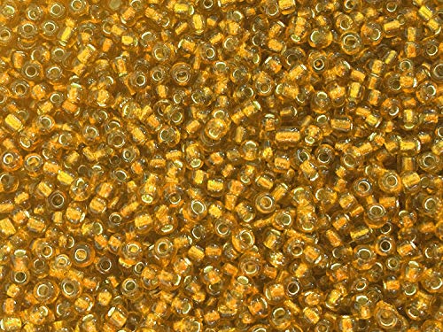 Seed Beads Size:11/0 50 gr / 1.76 oz (Yellow Silver Lined) - color: Yellow Silver Lined