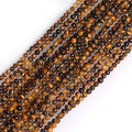 GEM-Inside Natural 2mm Tiger Eye Gemstone Loose Beads Round Crystal Energy Stone Power for Jewelry Making 15'' - color: Yellow Tiger Eye, size: 2mm
