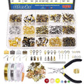 Glarks 1616Pcs Making Supplies Kit with Jewelry Tools, Includes Pliers, Jewelry Wires, Charm Pendants, Jewelry Findings for Jewelry Making and Repair - size: 1587pcs