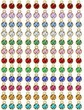 BetterJonny 120 Pieces Crystal Birthstone Charms Beads, 12 Colors Round Crystal Charm with Rings Handmade Jewelry Pendants for Jewelry Necklace Bracelet Earring Making - color: （#A）Gold Round