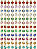 BetterJonny 120 Pieces Crystal Birthstone Charms Beads, 12 Colors Round Crystal Charm with Rings Handmade Jewelry Pendants for Jewelry Necklace Bracelet Earring Making - color: （#A）Gold Round