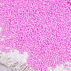 2000pcs Glass Seed Beads Bulk, 4mm 6/0 Mini Pony Spacer Small Individual Color Seed Beads for DIY Bracelet Necklaces Wrist Jewelry Making, Pink - color: Pink