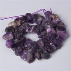 10-13mm Natural Irregular Freeform Raw Amethyst Stone Nugget Beads Reiki Crystal Healing Minerals Quartz Bead DIY Jewelry Making - color: Amethyst