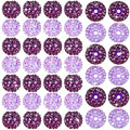 40 Pcs 20 mm Rhinestone Beads Bulk Crystal Round Disco Ball Chunky Bubblegum Beads for Pens Bracelets Charms Craft European Style Jewelry Making Supplies Christmas(Purple) - color: Purple