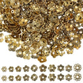 360 Pcs Bead Caps for Jewelry Making Bead Cap Findings Flower Gold Filigree Beads Cap Flower Spacer Beads Caps Metal Alloy Filigree Flowers Cup Gold Vintage Spacers for DIY Necklace Bracelet Earrings