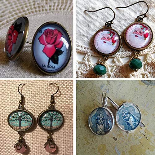 Craftdady 200Pcs Transparent Clear Glass Cabochons 15.5-16mm Flat Back Half Round Dome Tiles for Photo Pendant Jewelry Craft Making - color: Transparent Clear, size: 16mm Round
