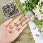 UNICRAFTALE 70Pcs 304 Stainless Steel Clip-on Earring Converter Components Hypoallergenic Round Earring Clip Backs DIY Earring Making for Women Non-Pierced Ears - color: Steel Color