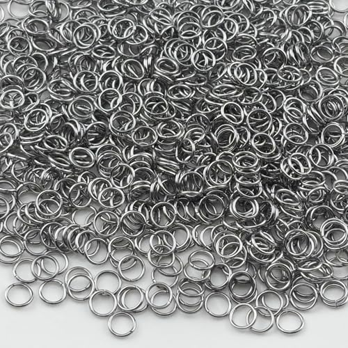1000pcs 6mm Stainless Steel Jump Rings Connector O Rings Accessories for Bracelet Necklace Earrings Lanyard Keychain DIY Craft Jewelry Making Supplies - size: 6mm