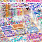 Stackable Bead Storage Organizer, 88 Small Plastic Containers with Lids, 4-Layer Clear Bead Organizer Box, 3 Sizes, Portable, for Jewelry and Crafts - size: 4-Tier 8L+20M+60S