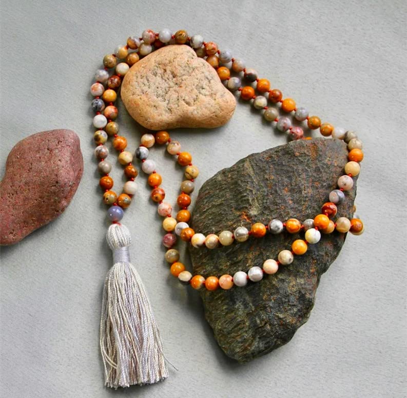 Zenkeeper 116 Pcs Crazy Lace Agate Beads for Jewelry Making - 6MM Natural Mexican Agate Loose Stone Gemstone Beads - color: Crazy Lace Agate, size: 6MM, 116-120pcs