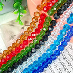 Jmassyang 200 Pieces 6mm Faceted Round Crystal Glass Beads Spacer Beads for Jewelry Making, Bracelets Necklaces Earrings Wind Chimes Suncatchers(Amber) - color: Amber, size: 6mm