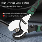 Wire Cutter Heavy Duty 8 Inch High Leverage Wire Cable Cutter Pliers Tool for Aluminum, Copper, Wire, Communications Cable