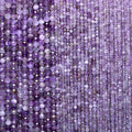 4mm 90pcs Natural Amethyst Stone Beads, Songxi Small Faceted Round Loose Gemstone for Jewelry Making, DIY Art and Craft, Bracelet Necklace (1 Strand) - color: Amethyst, size: 3.7-4.2mm