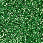John Bead 25g Cylin Beads Light Green Silver Lined 11/0 Glass Cylindrical Seed Beads for Jewelry Bracelets Necklaces Earrings Making Embroidery - color: Light Green Silver Lined