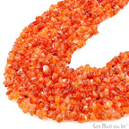 GM GemMartUSA Carnelian Natural Raw Chip Beads Strands | Semi-Precious | AAA+ Quality 1 Strand 34” | DIY Bracelet Jewelry Making, Healing Crystal Craft| 4-6mm - Orange-Color Gemstones (CHCN-70001) - color: Carnelian (CHCN-70001)