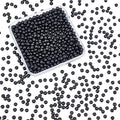 PH PandaHall Black Glass Pearl Beads, 1000pcs 4mm Glass Pearls for Earring Bracelet Necklace Waist Chain Jewelry Making, 0.71.1mm Hole - color: Black
