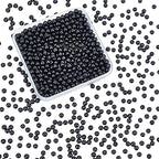PH PandaHall Black Glass Pearl Beads, 1000pcs 4mm Glass Pearls for Earring Bracelet Necklace Waist Chain Jewelry Making, 0.71.1mm Hole - color: Black