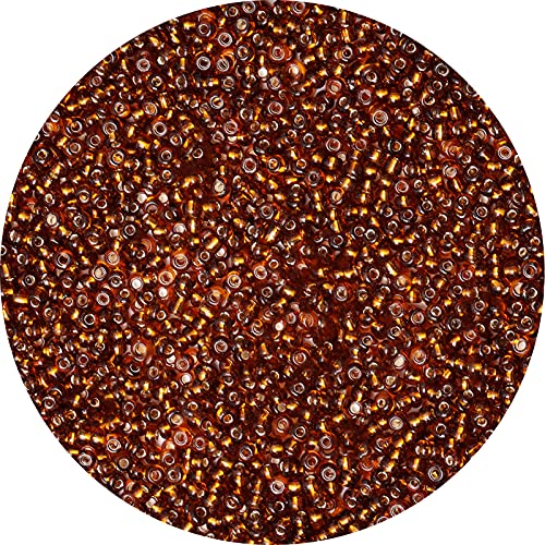 2000pcs Brown Glass Seed Beads Bulk,4mm 6/0 Seed Pony Beads for Bracelets,Necklace,Jewelry Making -Waist Spacer Bead for DIY Craft Projects - color: Brown, size: 4mm