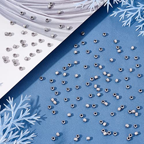 UNICRAFTALE 200pcs 3mm Stainless Steel Rondelle Spacer Beads for DIY Earring Jewelry Making - color: Stainless Steel Color