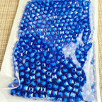 Cube 400pcs Faceted Square Transparent 8mm Glass Beads Crystal Spacer Beads, Round Beads Inside for Jewelry Making (Deepblue) - color: DeepBlue