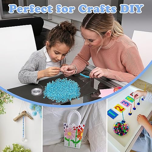 Qpixvb 1100PCS Blue Pony Beads,Blue Beads for Bracelets,Bead for Jewelry Making and Bracelets Making,Friendship Bracelet Bead Kit - color: sky blue beads