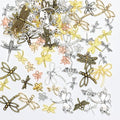 stino 100g Metal Pendant Charms for Jewelry Making, Bulk Silver & Gold Plated Charms for Braclet Necklace Crafts, Animal Plant Flower Pet and so on - color: Dragonfly Silver & Gold