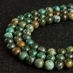 35pcs 10mm African Turquoise Beads Natural Gemstone Beads Round Loose Beads for Jewelry Making - color: African Turquoise, size: 10mm