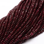 115pcs Natural Jade Disk Stone Beads 4x2mm Rondelle Faceted Dyed Stone Loose Spacer Beads for Jewelry Making Design Bracelet Necklace Keychain Phone Chain Lanyard Ornament, Dark Red - color: Dark Red